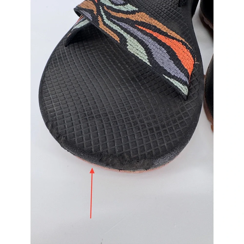 Chaco Z Cloud Sandals Mens 13 Black Orange Hiking Outdoor Sport Comfort